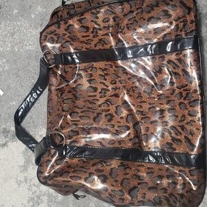 Glitter leopard weekender bag